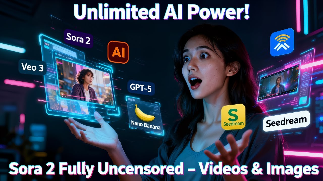 Sora 2 и Veo 3 без цензуры! Создавайте ультрареалистичные видео и изображения с помощью ИИ с помо...
