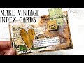 Vintage Style Index Cards | Process Video