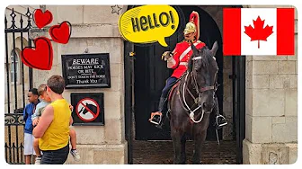 BRILLIANT Canadian Guard Smiles and WAVES to a Nervous Visitor!