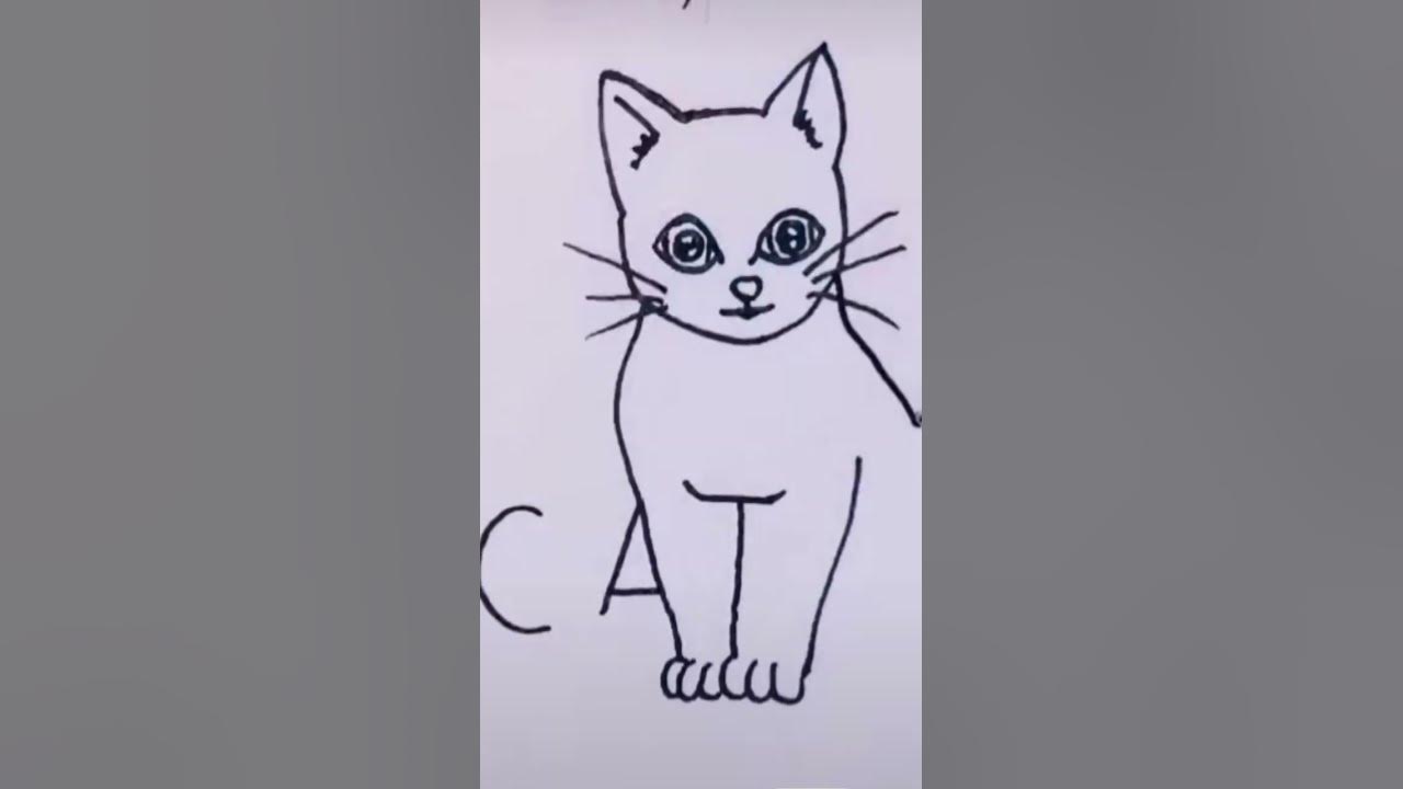 how-to-make-cat-drawing-catdrawing-meow-shorts-viral-youtube