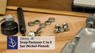 Installation Demo of DOT® Snap Fastener Cloth to Surface Set (Nickel-Plated) - Item #333002