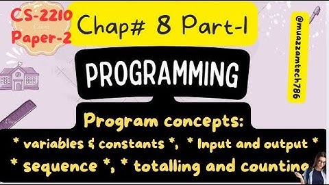 O-Level CS-2210 | Chap-8 P1| Programming | Variables & Constants | Python | Pycharm IDE | Operators