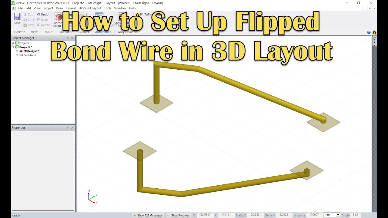 How to Set Up Flipped Bond Wire in 3D Layout YouTube