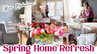 ROOM MAKEOVER 2023! SPRING DECOR- OFFICE TRANSFORMATION! EARLY SPRING DECORATE WITH ME