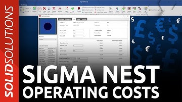 How to set Operating Costs in SigmaNEST