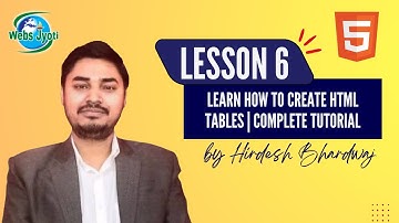 Lesson 6: Learn How to Create HTML Tables | Complete Tutorial #htmltable #htmltutorial