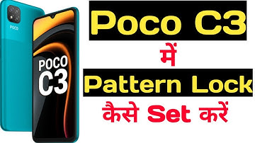 How to set pattern lock in poco c3 || Poco c3 me pattern lock kaise lagaye ||
