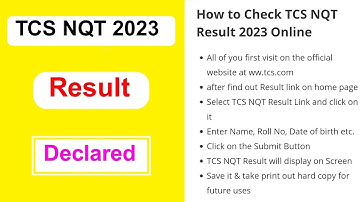 TCS NQT Result 2023 | How to Check Result Released Full Details Explanation 2023 | MDE
