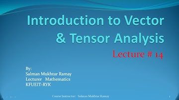 Introduction to Vector & Tensor Analysis