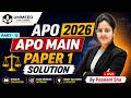 RPSC APO 2026 | Main Paper 1 Solution | Part 12 | Answer Writing by Poonam Sha