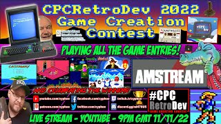 [AMSTRAD CPC]⚡️AMSTREAM 🕹️ CPCRetroDev 2022 Game Creation Contest! 🏆 Winners & All The Games! ⭐️