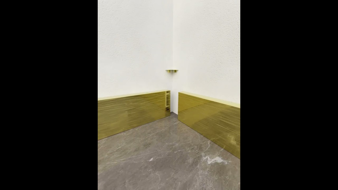 BXG-80, комбинированный плинтус из нержавеющей стали. Монтаж.