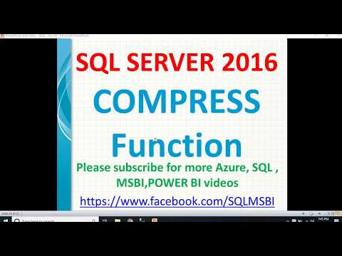 Compress in SQL Server | Sql data compress | sql tutorials