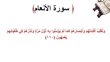 سورة الأنعام الاية 110