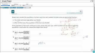 Algebra 1 STAAR Practice Writing Exponential Functions (A.9C - #15)