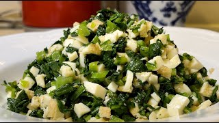 【茼蒿菜拌豆腐】春菊と厚揚げのさっぱり和え