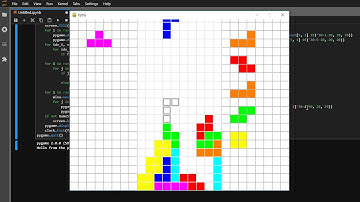 파이썬으로 테트리스를 만들어봤다. (티스핀 가능) Tetris on Python