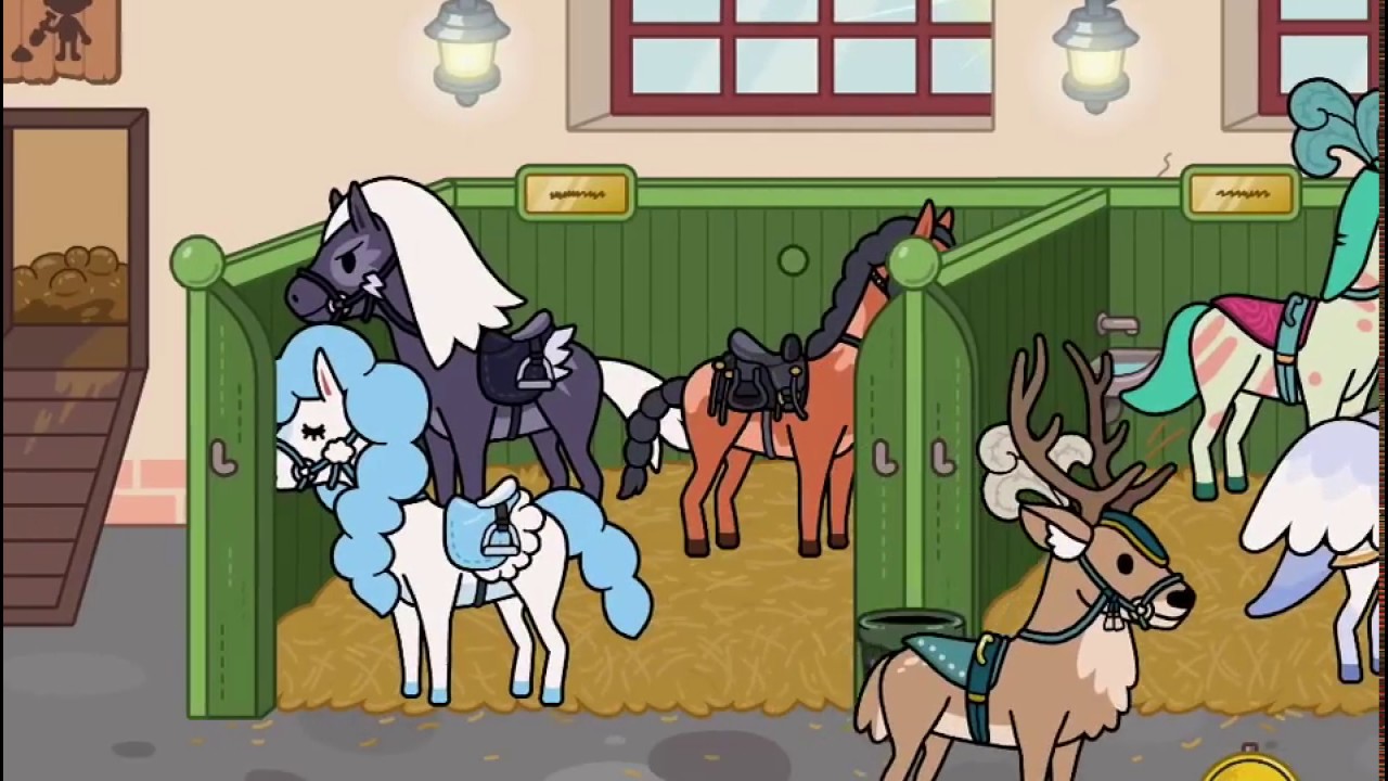 Playing Toca life stable