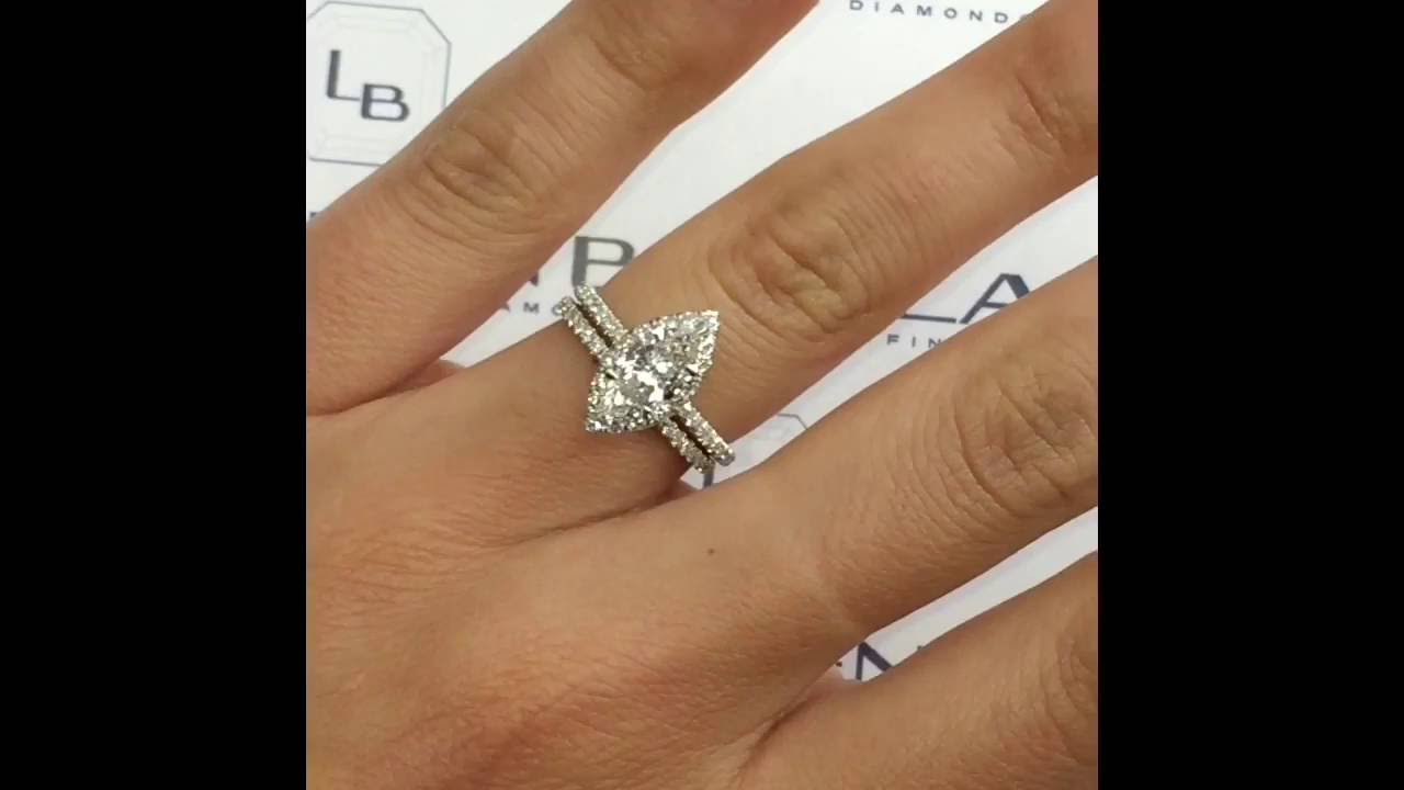 1 Carat Marquise Cut Diamond Engagement Ring Youtube