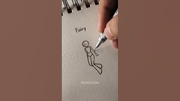 How to draw Stick figure Tutorial: Fairy, Witch and Magician) #drawing #art #sketch #foryou #shorts