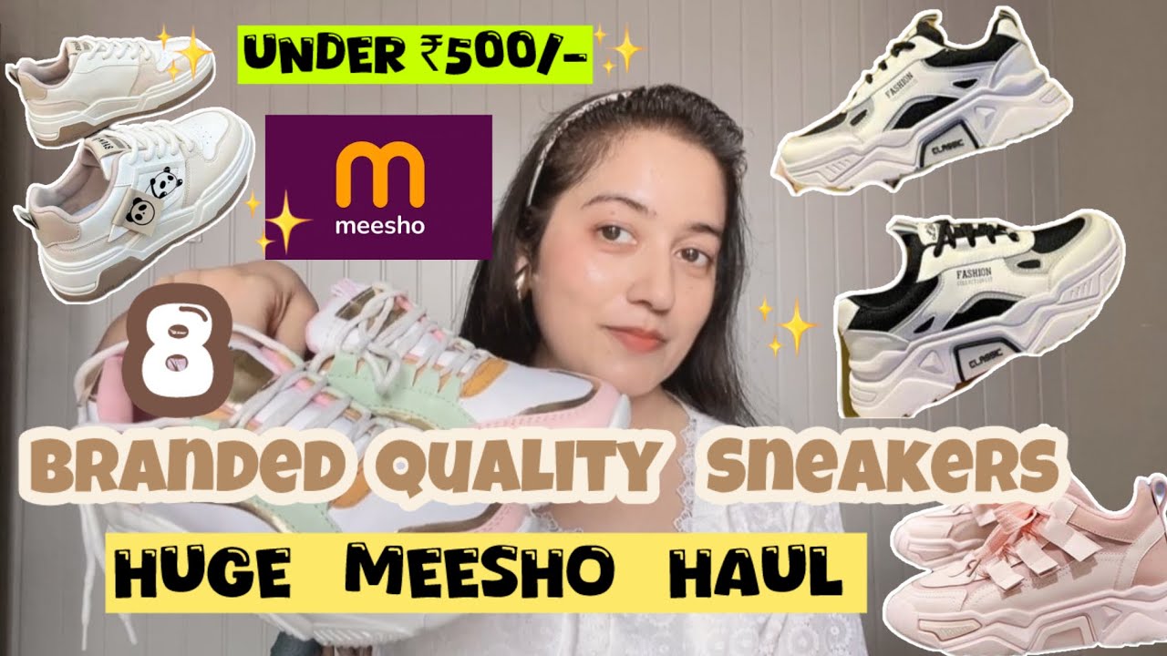 Покупка брендовых качественных кроссовок до 500 рупий 😍 | Огромная покупка на Meesho | 