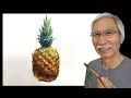 水彩画の基本〜パイナップルを美味しそうに描くコツ How to draw a Pineapple | Watercolor Tips