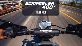 ลองขี่ Triumph Scrambler 400X ท่าขี่นี่มันหล่อจริงๆ