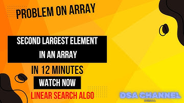 find second largest element in an array | Abdul DSA |
