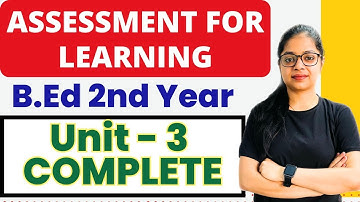 Assessment For Learning | Bed 2nd Year | MDU/CRSU | By Rupali Jain | Unit-3
