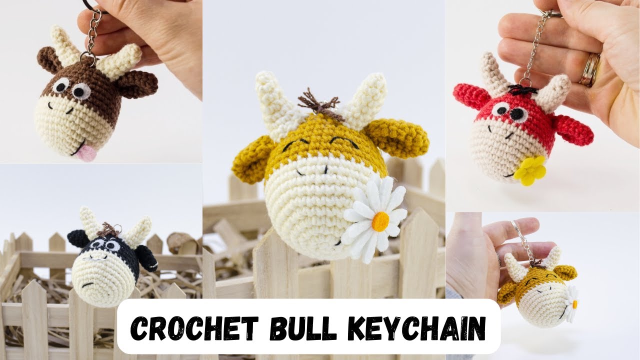 🇺🇸Crochet Bull Keychain Tutorial/Amigurumi Bull Paso a Paso/Crochet Ox ...