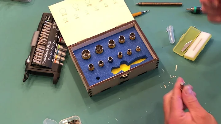 Shadow Foam Lined Laser Cut Wooden Box for Socket Set Storage