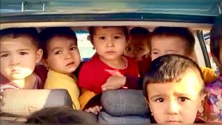 26 человек в машине. Поездка в садик в Узбекистане