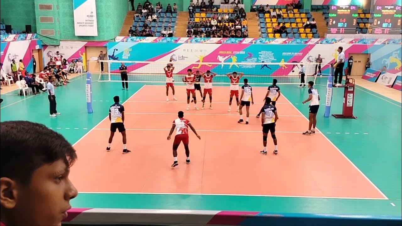 Punjab Vs Rajasthan Volleyball match 2022 National game YouTube