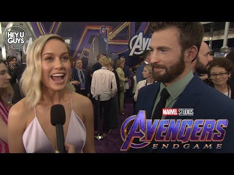 avengers:-endgame-world-premiere---chris-evans-&-brie-larson-interview