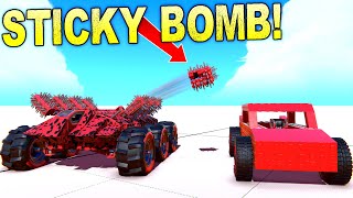 I Invented the Sticky Bomb Tank!  It's Covered in Throwable Sticky Bombs!  - Trailmakers Gameplay