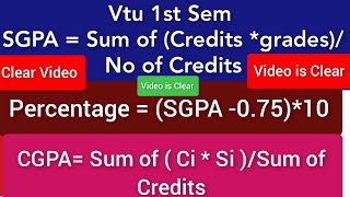 VTU 1st Sem SGPA ,Percentage CGPA  calculation|21 Scheme |Exact method and analysis screenshot 4