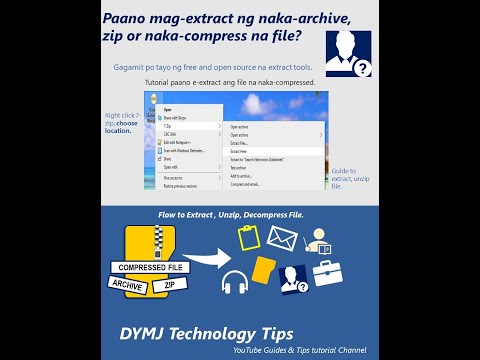 Paano Mag-Extract ng naka-Compress File na 7-zip, ZIP, RAR or ISO in Tagalog?