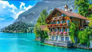 Brienz Lake, Switzerland 4K Iseltwad, Grindelwald 4K, Interlaken 4K (Most Beautiful Swiss village)