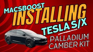 Installing the macsboost palladium camber kit on Tesla Model S and X for camber correction