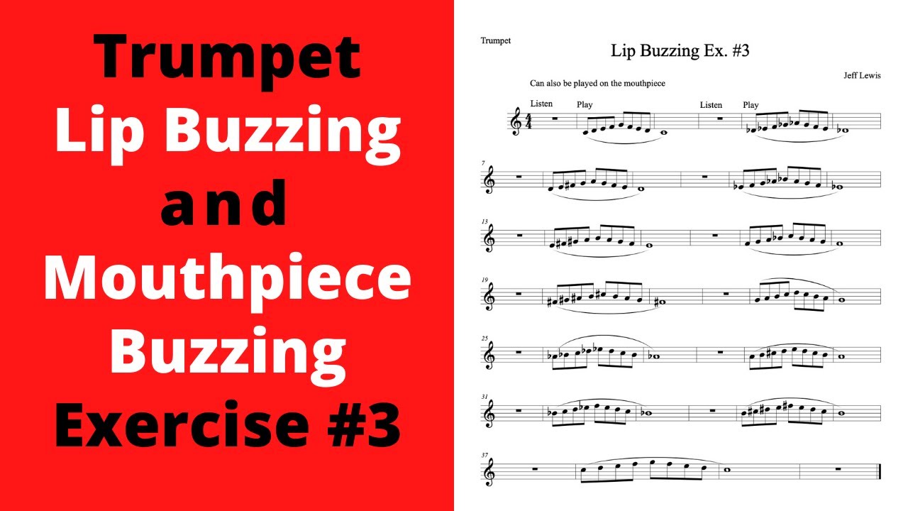 Trumpet Lip and Mouthpiece Buzzing Exercise 3 YouTube