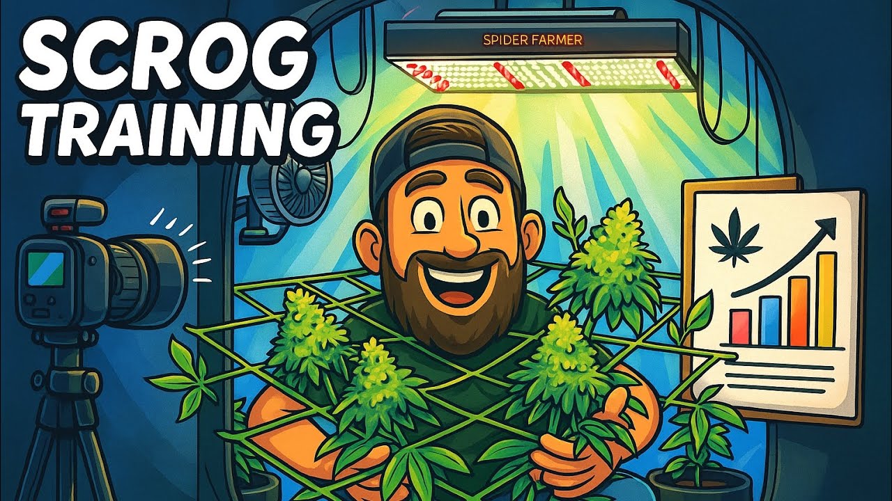 🌿 SCRoG Training in a Small Grow Tent – Maximize Yield with Smart Canopy Control!