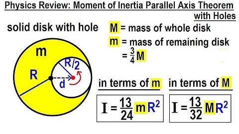 Physics Review: Moment of Ineria Parallel Axis Theorem with Holes (Part 6)