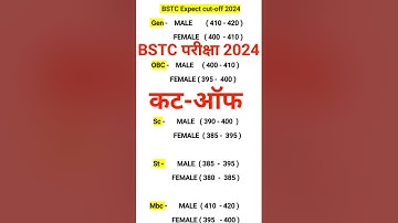 BSTC result cut off 2024 | BSTC 2024 Expected Cut Off | Kitne Number Chahiye | Rajasthan BSTC Latest