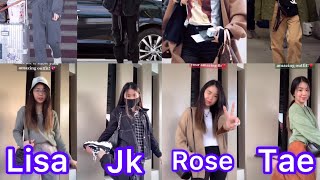 Tik tok styling like Lisa,rose,jk,V,jimin and more...|Korean cute style❤️|