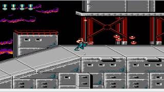 Super Contra [Japan] : Stage 1 gameplay with cheat enable.