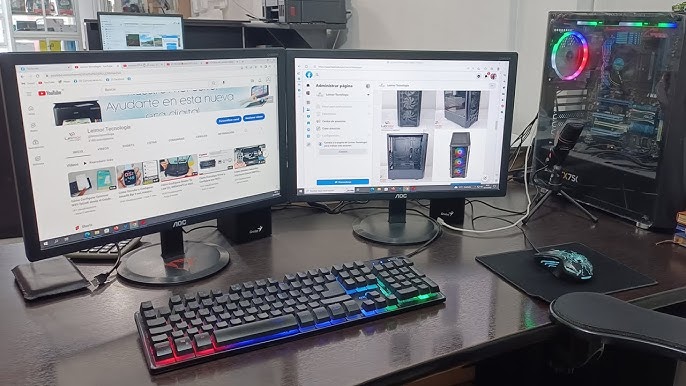 Como conectar dos monitores a tu PC GAMER ; GUÍA DE HARDWARE - como tener  doble pantalla 