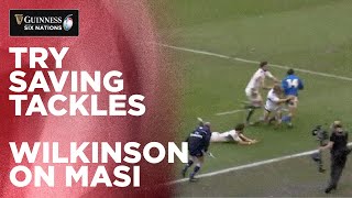 Jonny Wilkinson makes HUGE TACKLE to stop Italy scoring in the corner