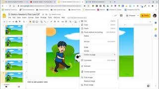 Creating GIF using Google Slides Newton's First Law