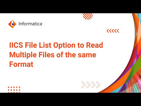 同じ形式の複数のファイルを読み取るためのIICSファイルリストオプション