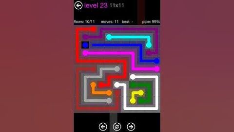 Flow Free 11x11 Level 23 walkthrough Purple Pack iPad